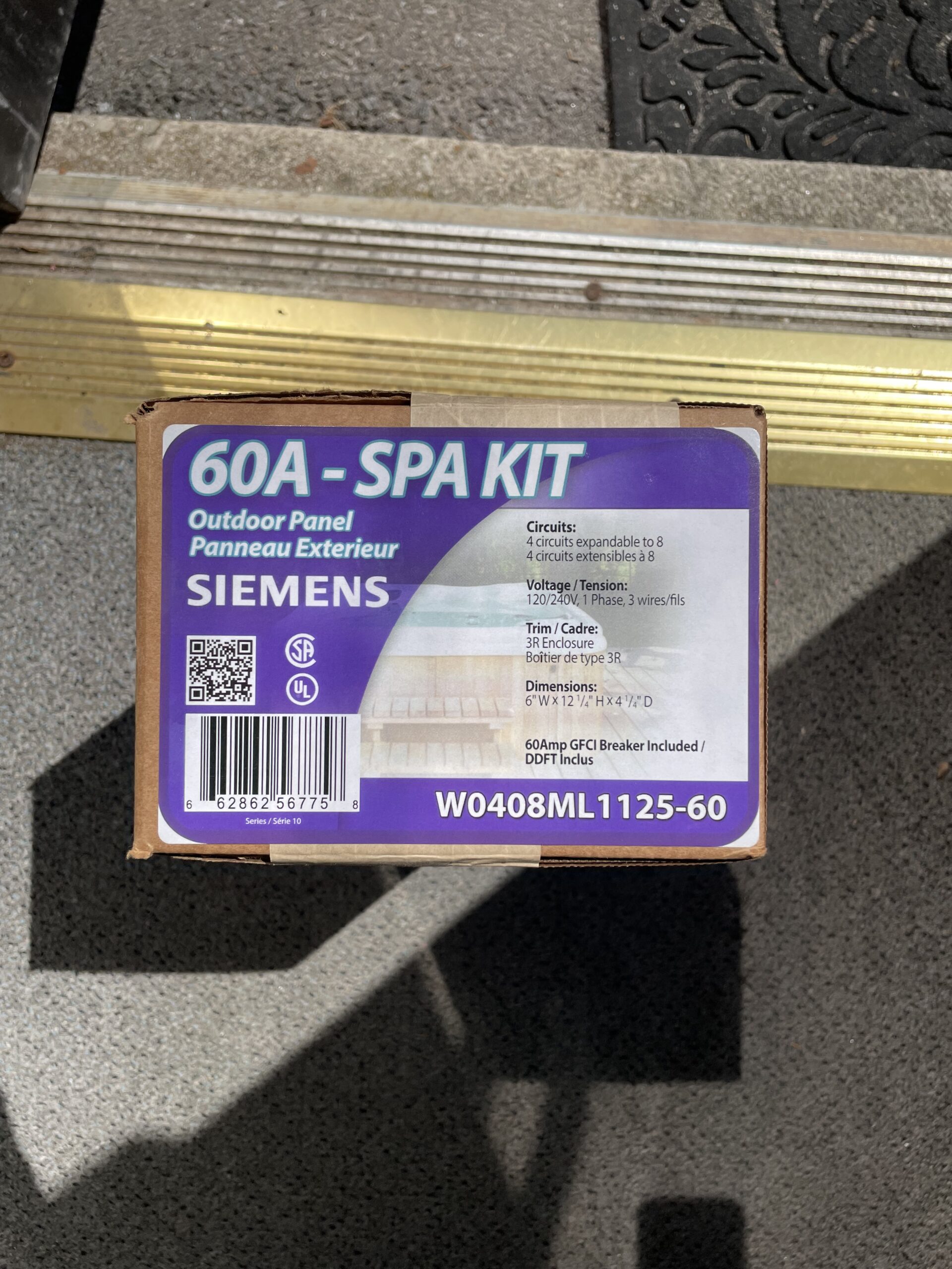 Siemens  60 Amp Spa Pack-W0408ML1125-GFCI Breaker-Panel and Ground Bar-CSA - Image 3