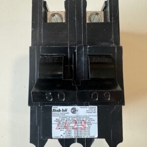 Stab Lok-NA260-Federal Pioneer - 60A-2Pole Push ON Circuit Breaker Brand New