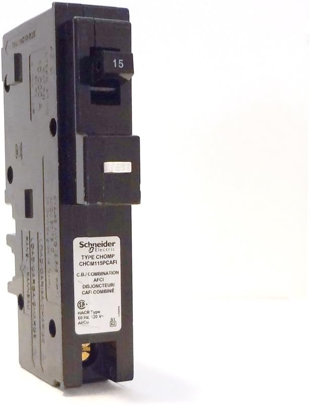 Schneider Electric CHOM115PCAFI Homeline Single Pole 15 Amp Combination Arc Fault Plug-On Circuit Breaker, Black - Image 8