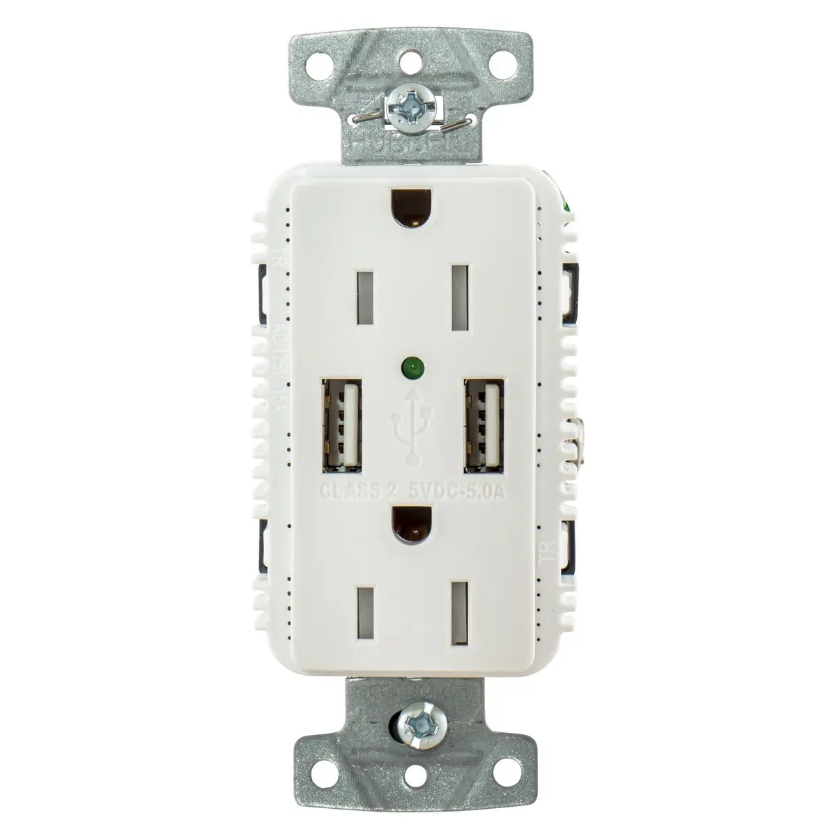 Hubbell 15 AMP USB Charger Receptacle USB15A5W - Image 3