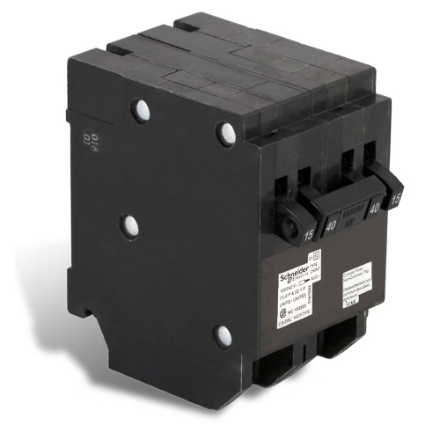 HomeLine Single Pole 15A(2) / Double Pole 40 Amp Quad Plug-On Circuit Breaker - Image 2
