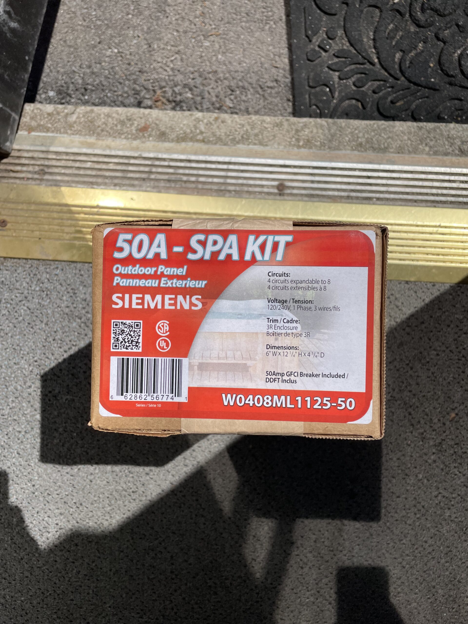 Siemens 50 Amp Spa Pack-W0408ML1125-GFCI Breaker-Panel and Ground Bar-CSA - Image 3